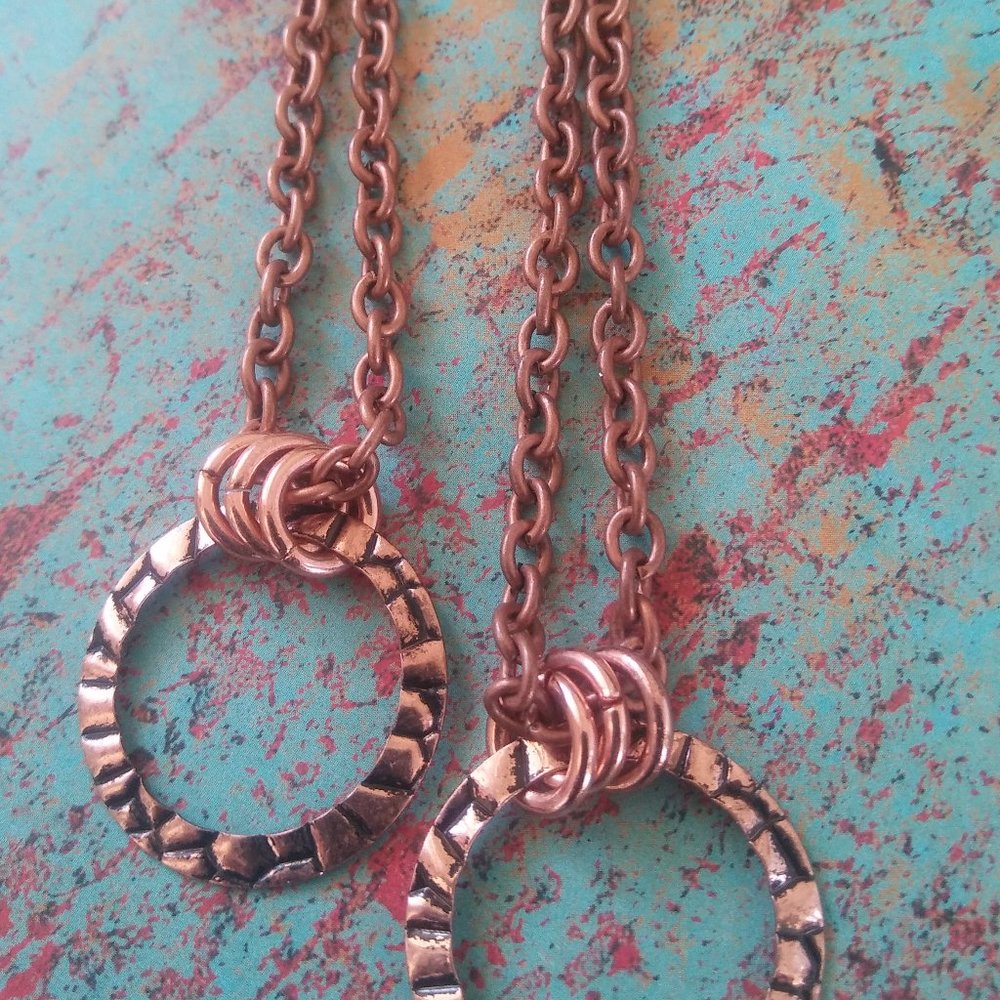 COPPER CHAIN DANGLES